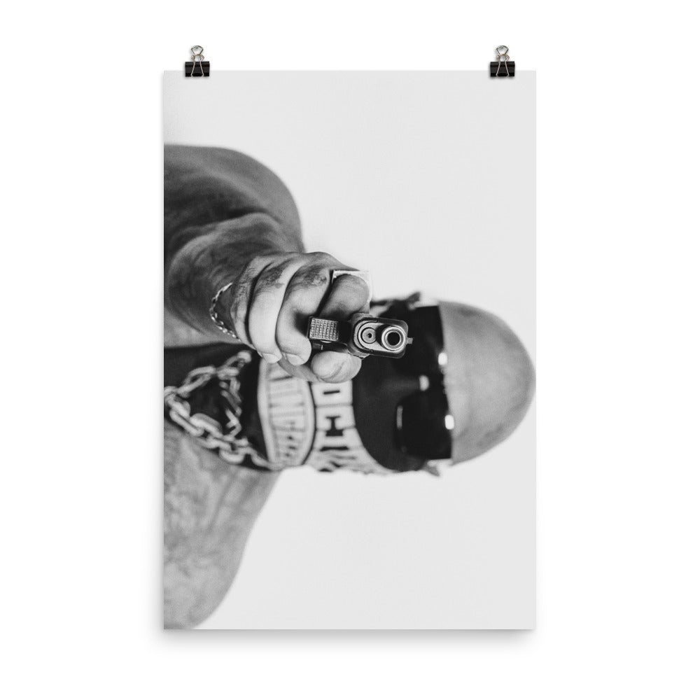 Gun photo-paper poster